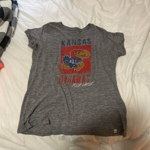 Kansas Jayhawks Kids Gray T-Shirt